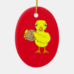 Basketball-Chick Julgransprydnad Keramik