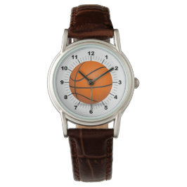 Basketball Classic Brown Leather Watch Armbandsur