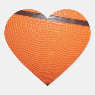 Basketball Closeup Skin Hjärtformat Klistermärke