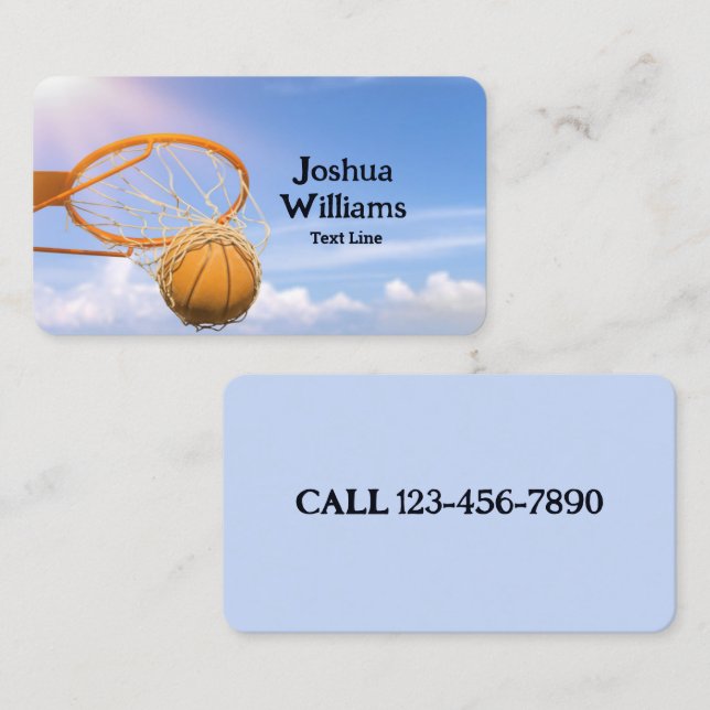 Basketball Coach Agent Visitkort (Fram/baksida)