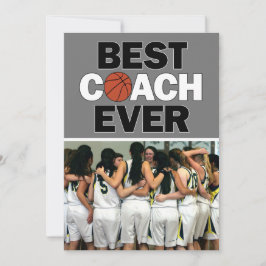 Basketball Coach Bästa någonsin-Tacken för fototek Tack Kort