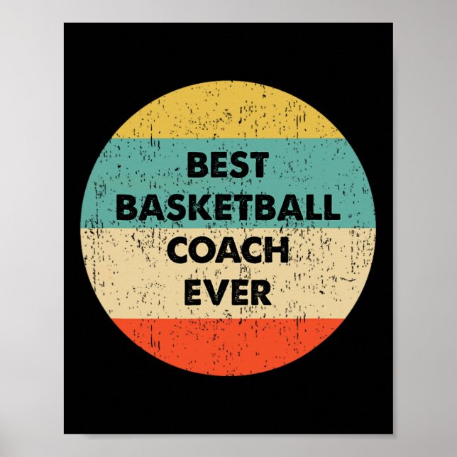 Basketball Coach Best Basketball Coach Poster (Framsidan)