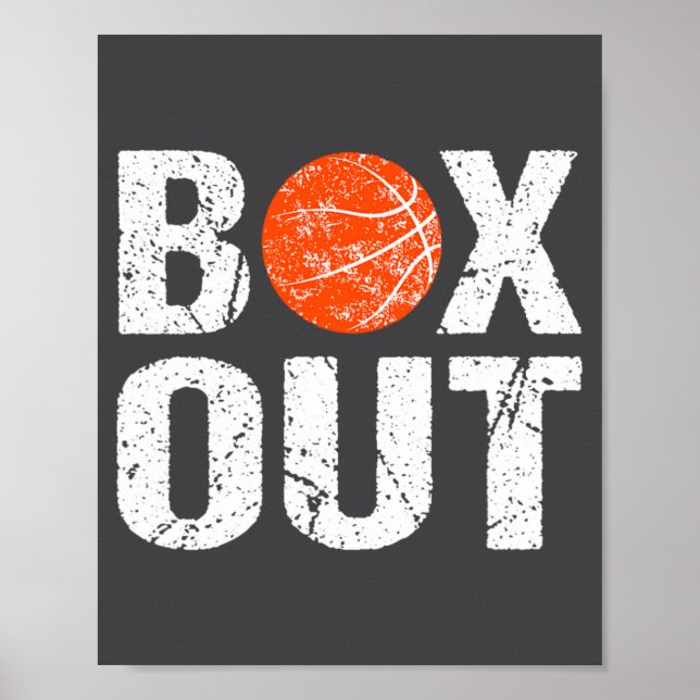 Basketball Coach Box Out Sägande Nyhet Present _1  Poster (Framsidan)