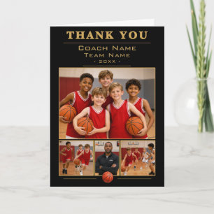Basketball Coach Collage Team 4 Foto Tack Kort
