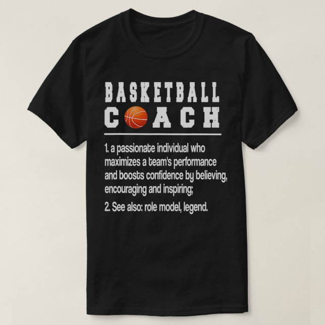 Basketball Coach Definition Basketball Tränar T Shirt (Design framsida)