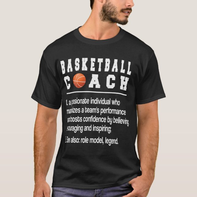 Basketball Coach Definition Basketball Tränar T Shirt (Framsida)