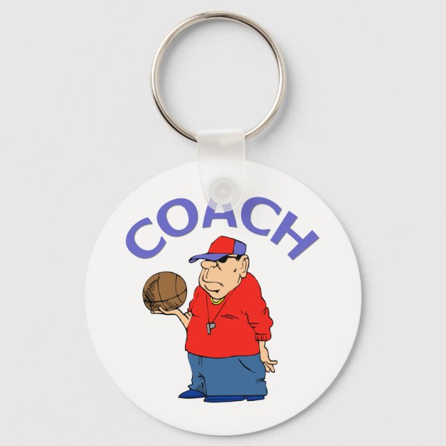 Basketball Coach Design Nyckelring (Framsida)