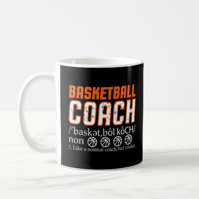 Basketball Coach Dictionary Sport Manar Women Kids Kaffemugg (Vänster)