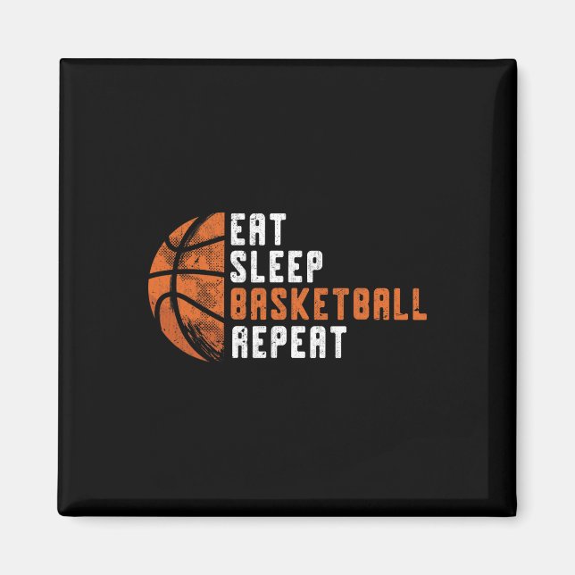 Basketball Coach Eat Ssov Basketball Repeat Baske Magnet (Framsidan)