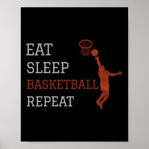 Basketball Coach Eat Ssov Basketball Repeat Baske Poster