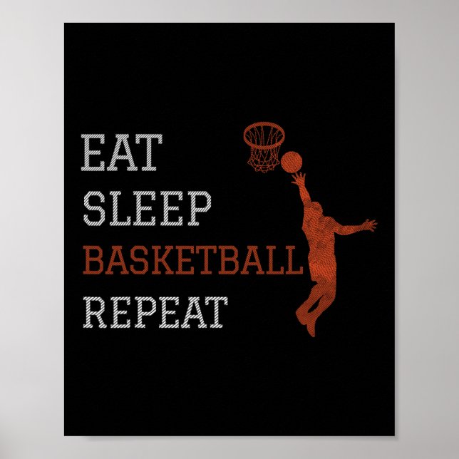 Basketball Coach Eat Ssov Basketball Repeat Baske Poster (Framsidan)
