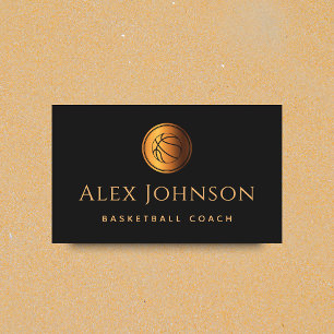 Basketball Coach Elegant Guld Modern Kreativ Boll Visitkort