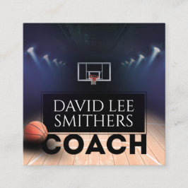 Basketball Coach Fyrkantigt Visitkort