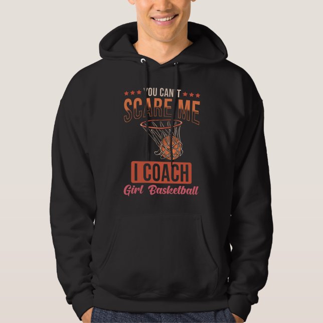 Basketball Coach Gift Girl Basketball Hoodie (Framsida)