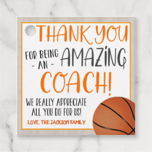Basketball Coach Gift-Märkre Gåvor Etiketter