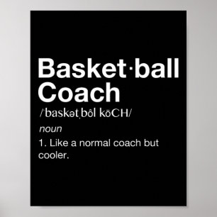 Basketball Coach Gift Roligt Basketball Definition Poster