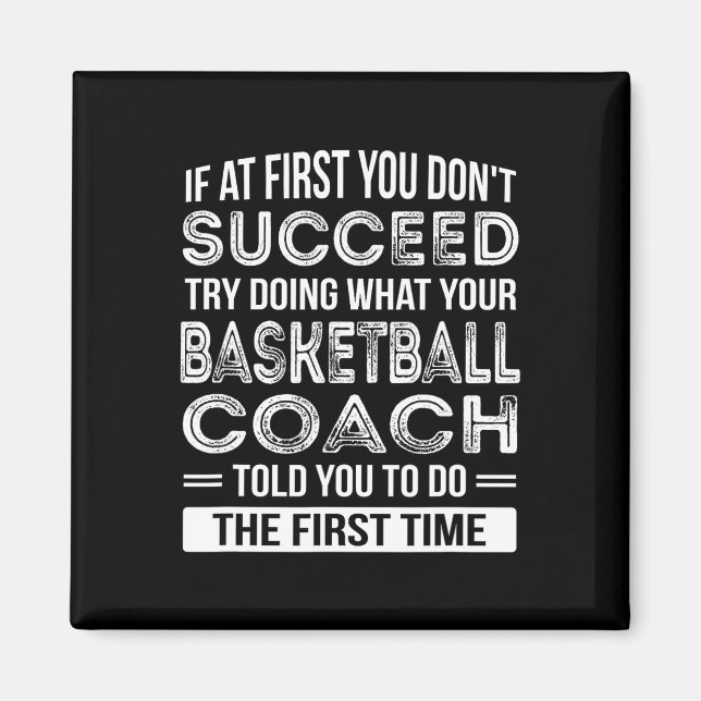 Basketball Coach Gift Roligt Tack Gift Magnet (Framsidan)