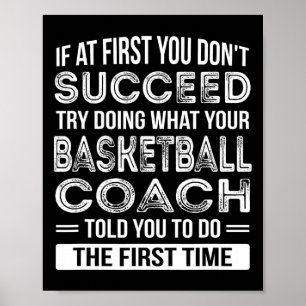 Basketball Coach Gift Roligt Tack Gift Poster