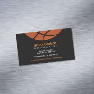 Basketball Coach Idrott Magnetiska Visitkort