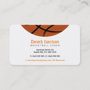 Basketball Coach   Idrott Visitkort