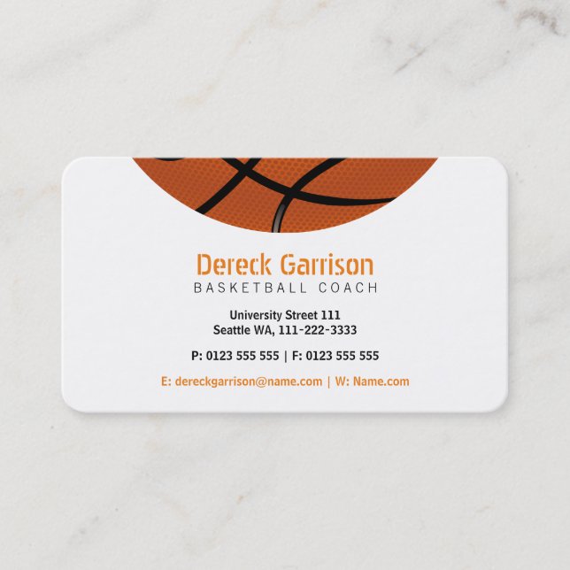 Basketball Coach | Idrott Visitkort (Framsida)