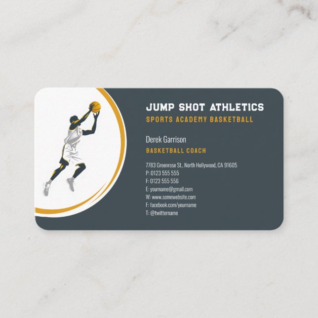 Basketball Coach | Idrott Visitkort (Framsida)