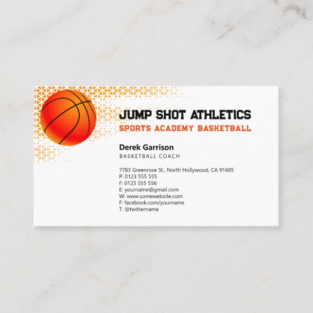 Basketball Coach | Idrott Visitkort (Framsida)