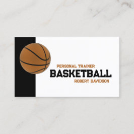 Basketball Coach Lessons Black & White Card Visitkort