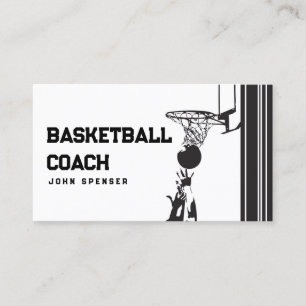 Basketball coach Lessons Vector Graphics Card Visitkort