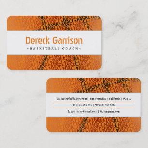 Basketball Coach   Modern idrott Visitkort