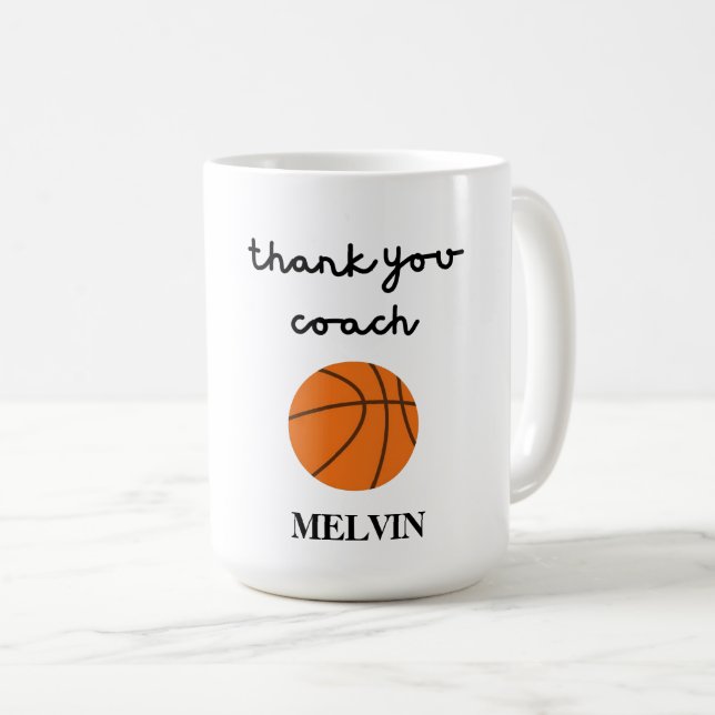 Basketball Coach Mugg, Sports Gift, Tack Gift Kaffemugg (Framsida höger)