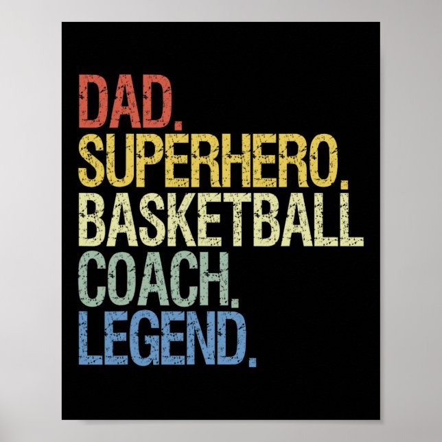 Basketball Coach Pappa Poster (Framsidan)