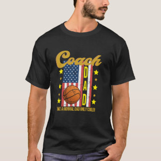 Basketball Coach Pappa som en vanlig Pappa-kylare T Shirt