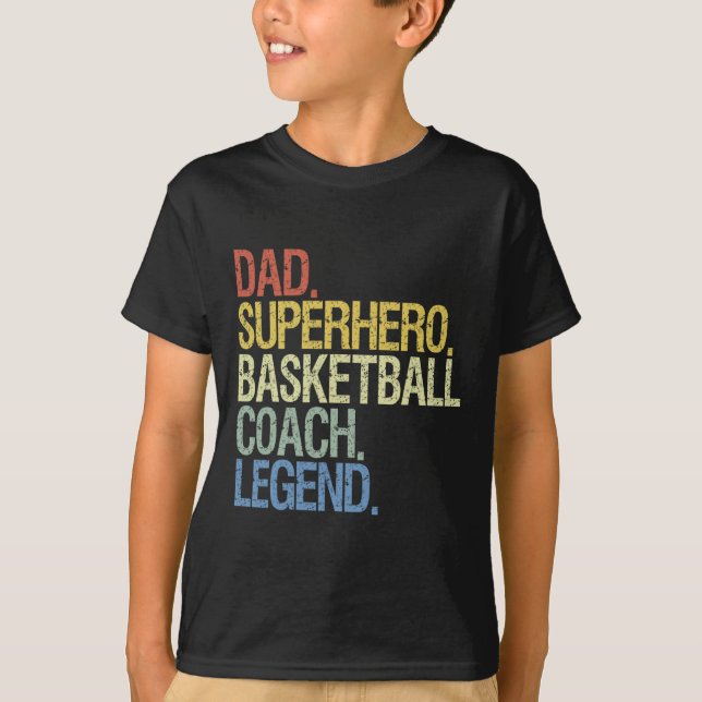Basketball Coach Pappa T Shirt (Framsida)