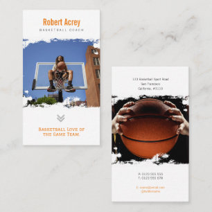 Basketball Coach Professionell Player Visitkort
