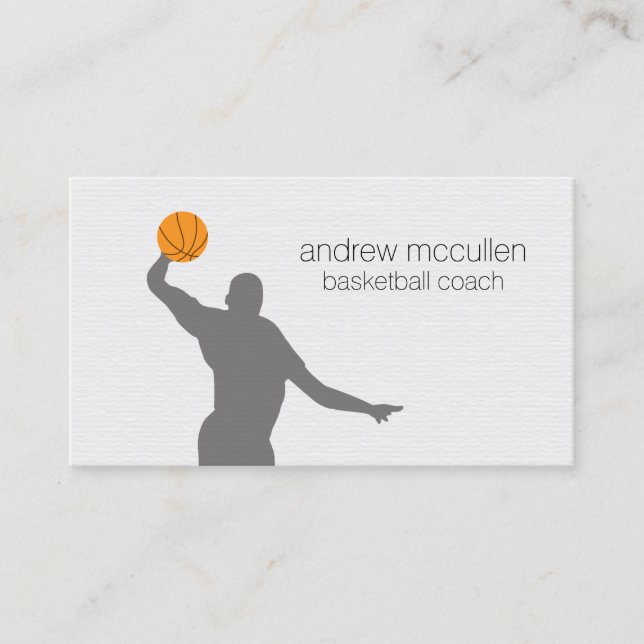 Basketball Coach Scout Professionell Sports Visitkort (Framsida)