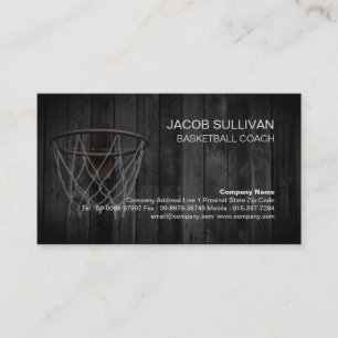 Basketball Coach Scout Professionell Sports Visitkort
