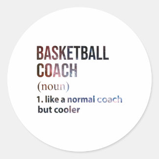 Basketball coach som en normal coach men Cooler Ga Runt Klistermärke