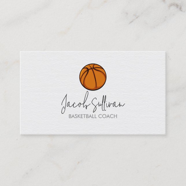Basketball Coach Sports Scout Visitkort (Framsida)
