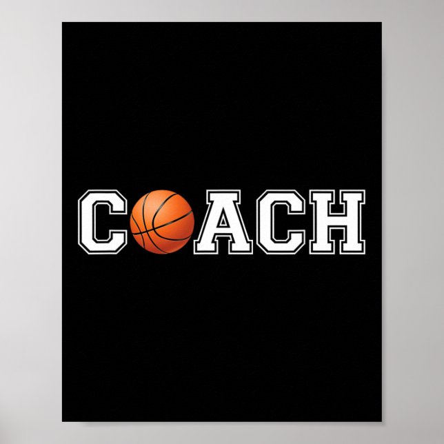 Basketball Coach Sports Tränar personalchef Coach Poster (Framsidan)