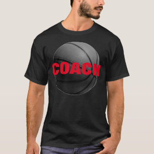 Basketball Coach T-Shirt - Black Red Tees