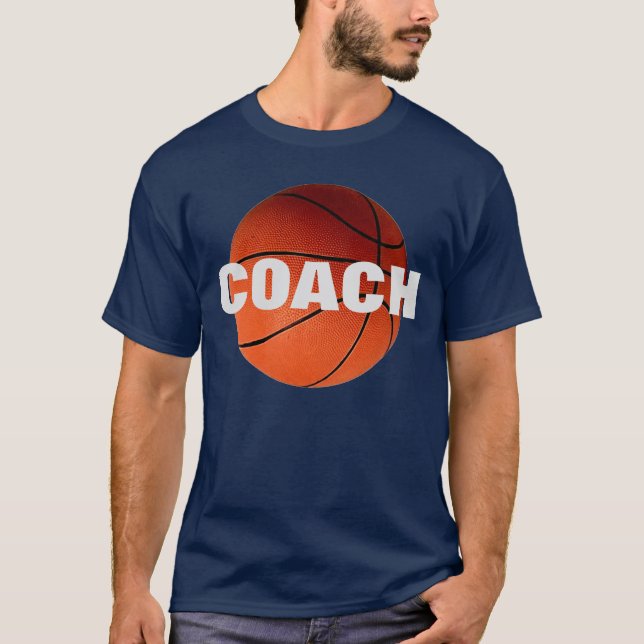 Basketball Coach T-Shirt - Navy Blue Färg (Framsida)