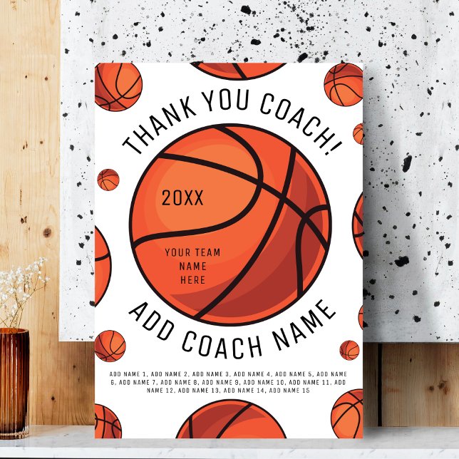 Basketball Coach-Tack, digitalt eller tryckt kort (Skapare uppladdad)