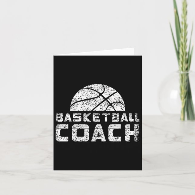 Basketball Coach Tränar Basketballer Trainer Kort (Framsida)