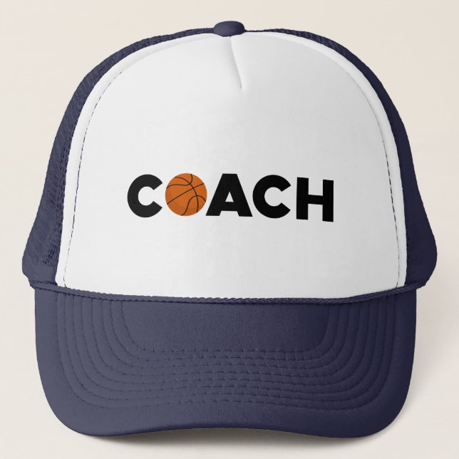 Basketball Coach-Truckerkeps Keps (Framsida)