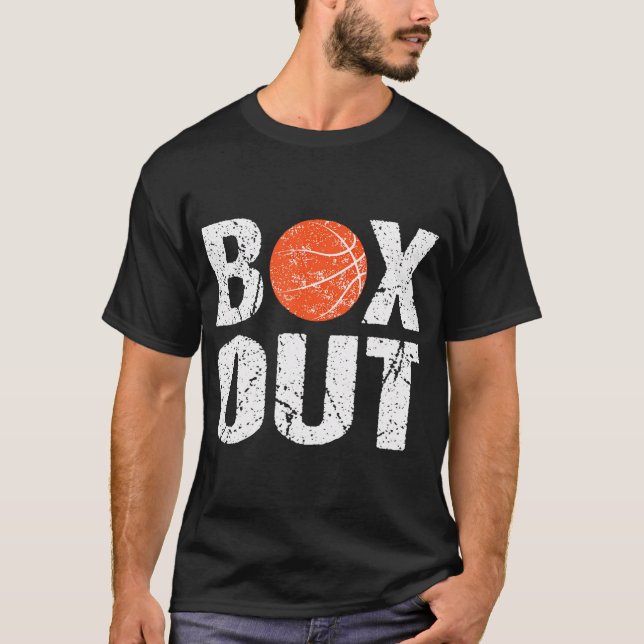 Basketball Coach Tshirt Box Ut med Noveltyn Shi T Shirt (Framsida)