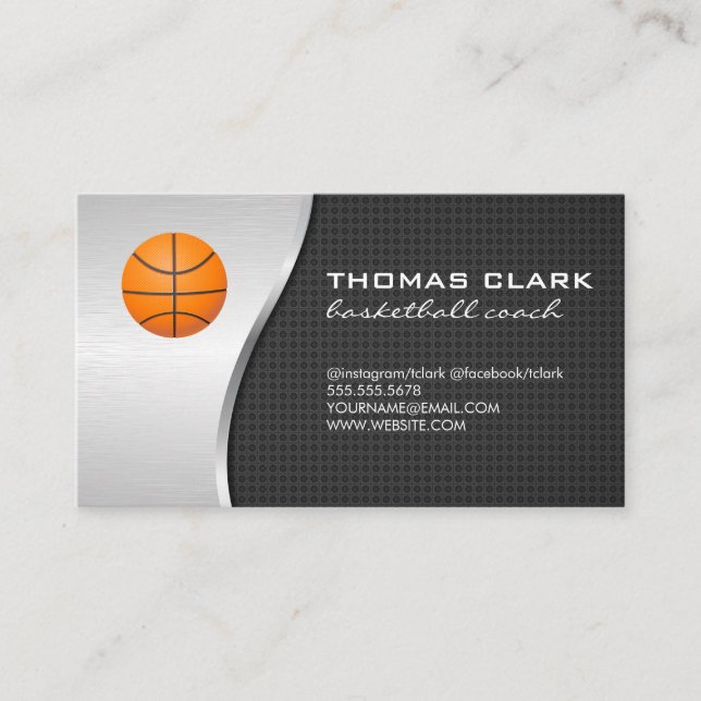 Basketball Coach Visitkort (Framsida)