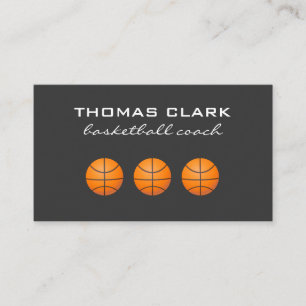 Basketball Coach Visitkort