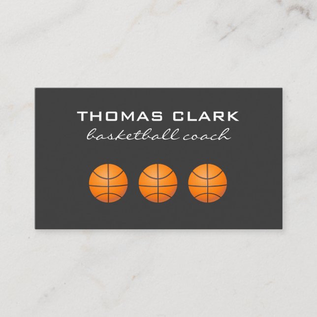 Basketball Coach Visitkort (Framsida)