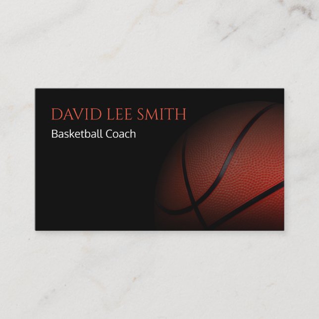 Basketball Coach Visitkort (Framsida)